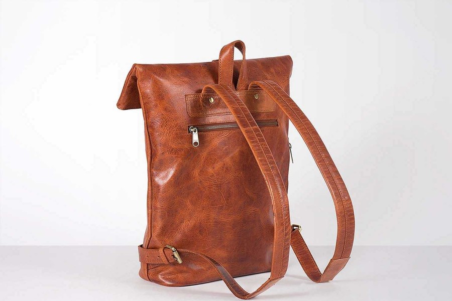 Damen HOLZRICHTER | Rolltop Rucksack No 4-2 (M) + Geldborse No 8-1