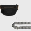 Damen HOLZRICHTER | Bauchtasche No 2-1 (M) + Webgurt No 4-1 (M) Chevron Schwarz/Weis