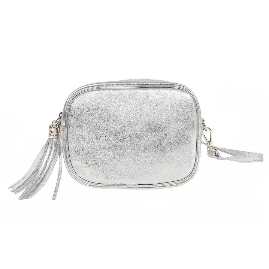 Damen HOLZRICHTER | Anne Metallic Tasche Argento