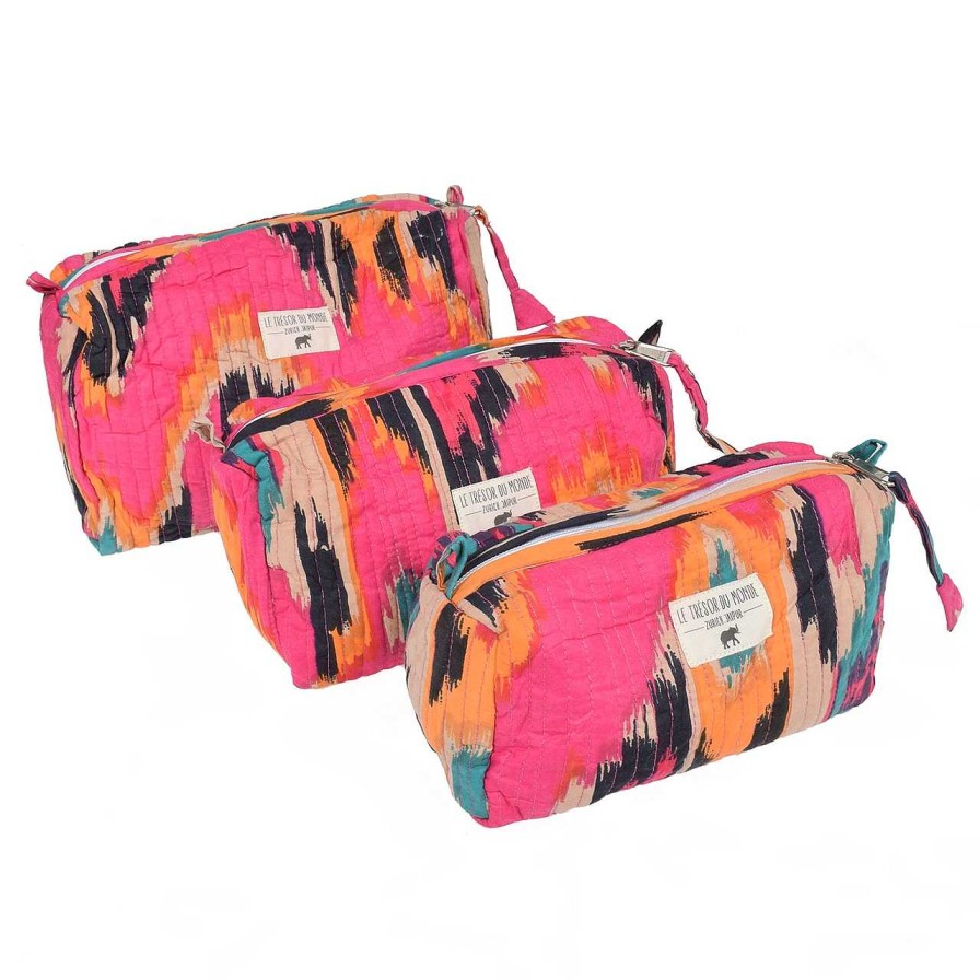 Damen HOLZRICHTER | Ikat Small Necessaire Pink